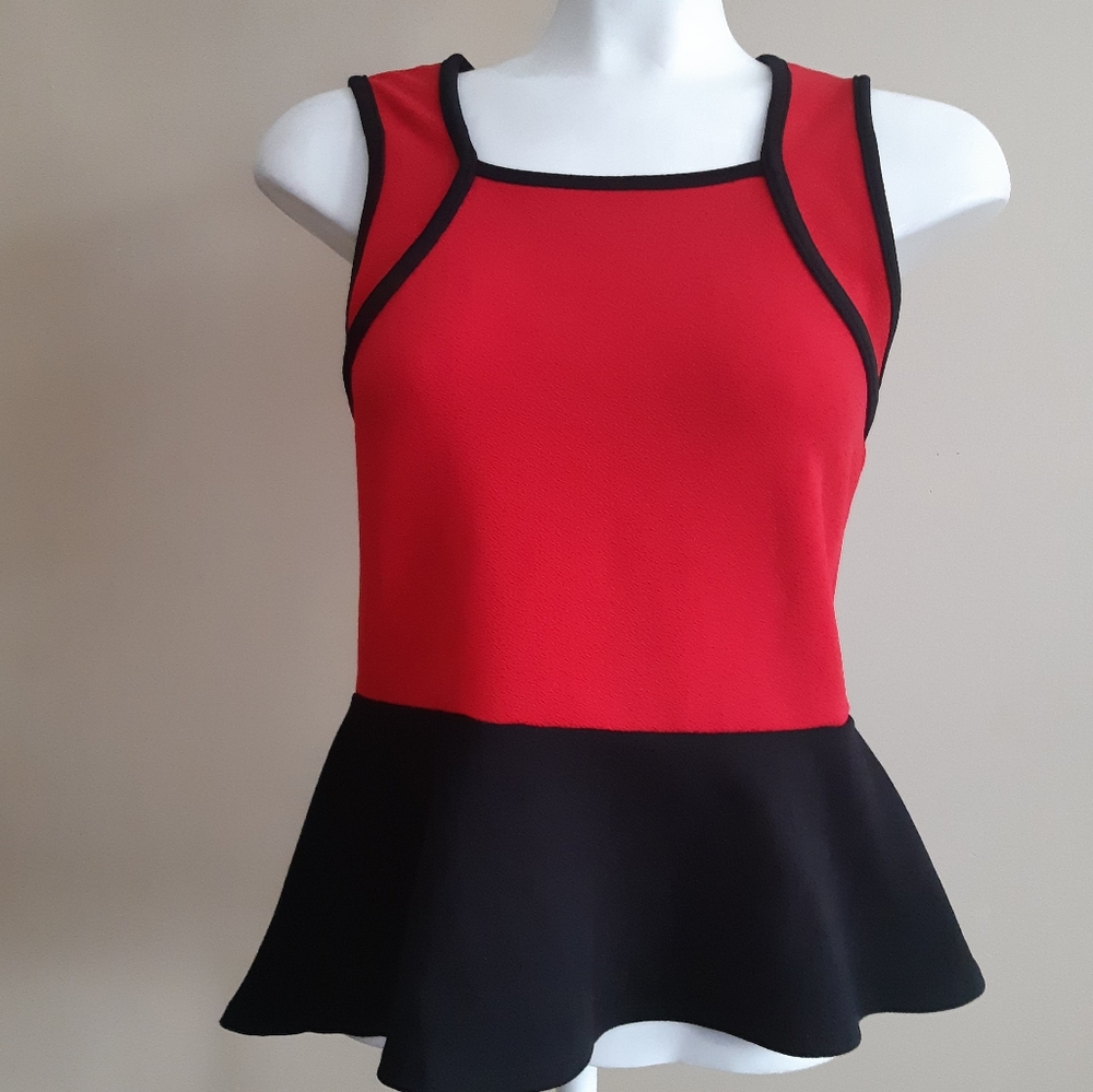 Candy Couture | color block peplum waist top